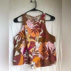 a.n.a. (a new approach) Small Round Neck Tropical Tank Top